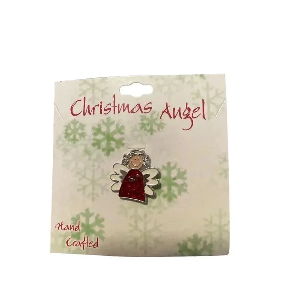 CHRISTMAS ANGEL HAND CRAFTED PIN - Picture 1 of 2
